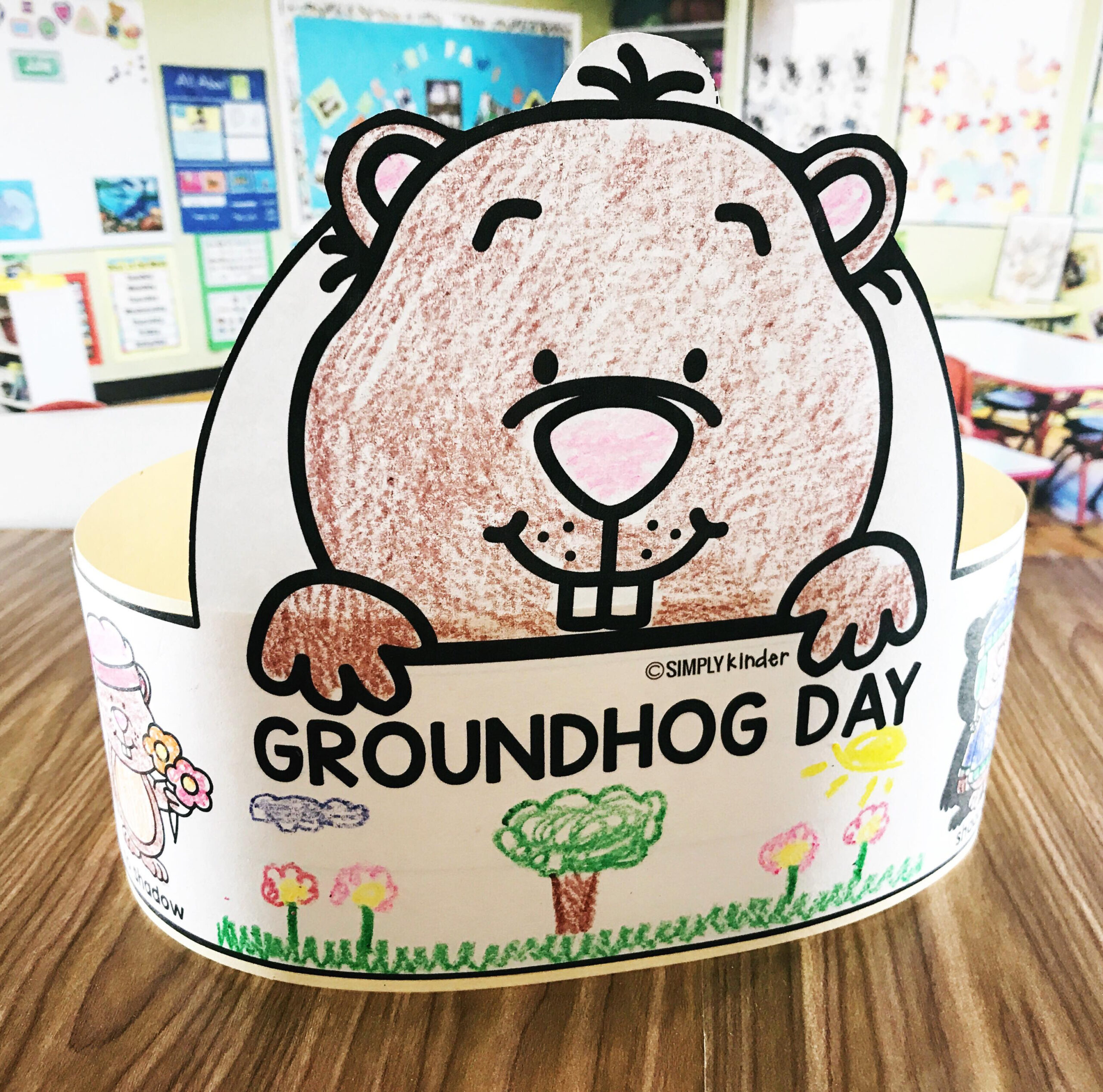 Free Groundhog Day Hat - Simply Kinder in Groundhog Day Hat Printable
