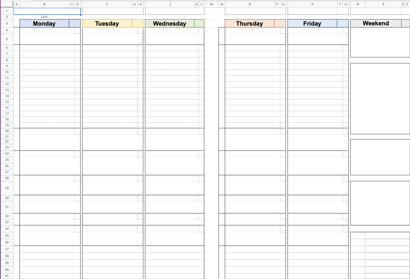 Free Homeschool Lesson Plan Template In Google Sheets. Printable in Homeschool Planner Printable Free