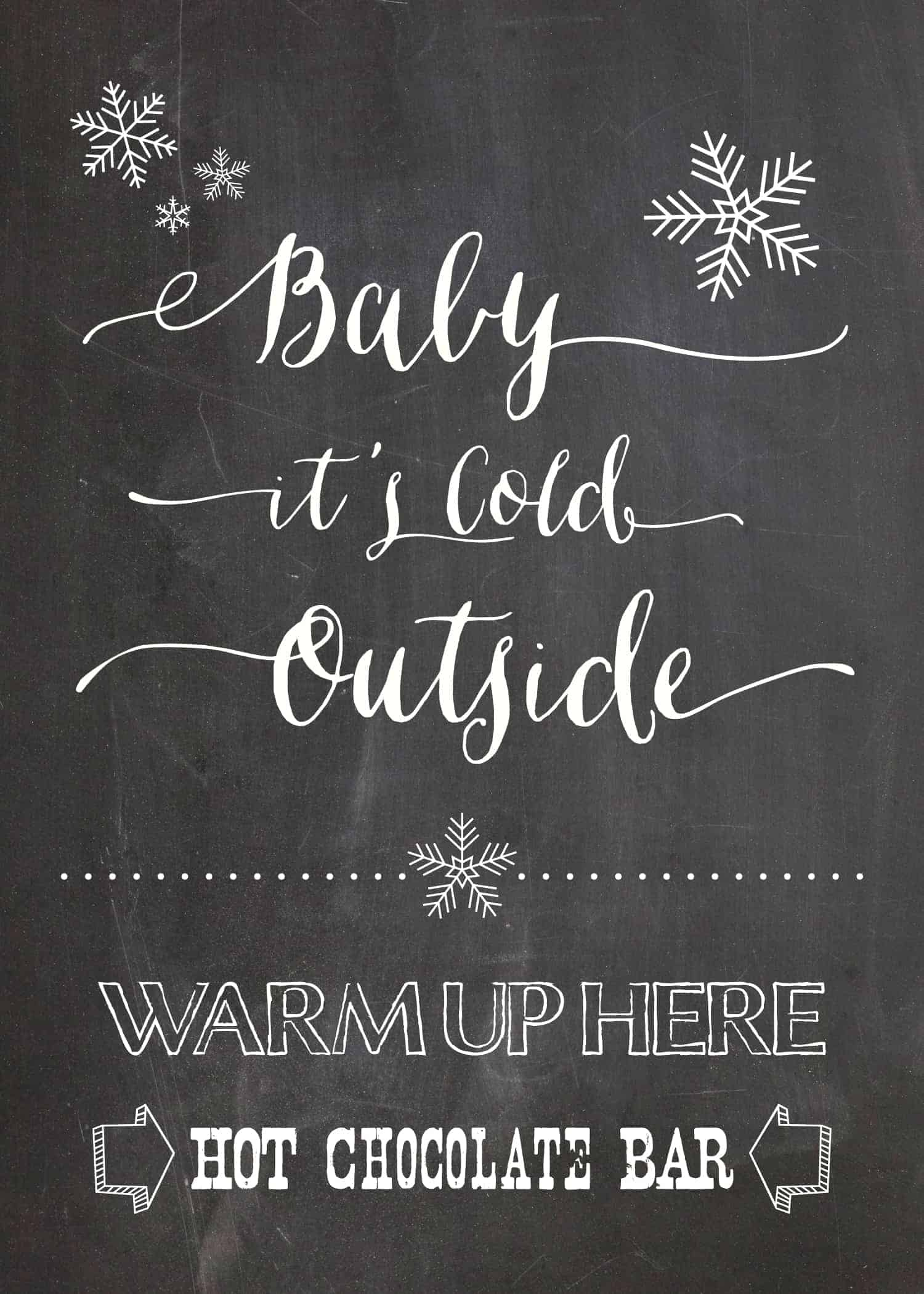 Free Hot Chocolate Bar Printable | Mountainmodernlife intended for Free Hot Chocolate Printable