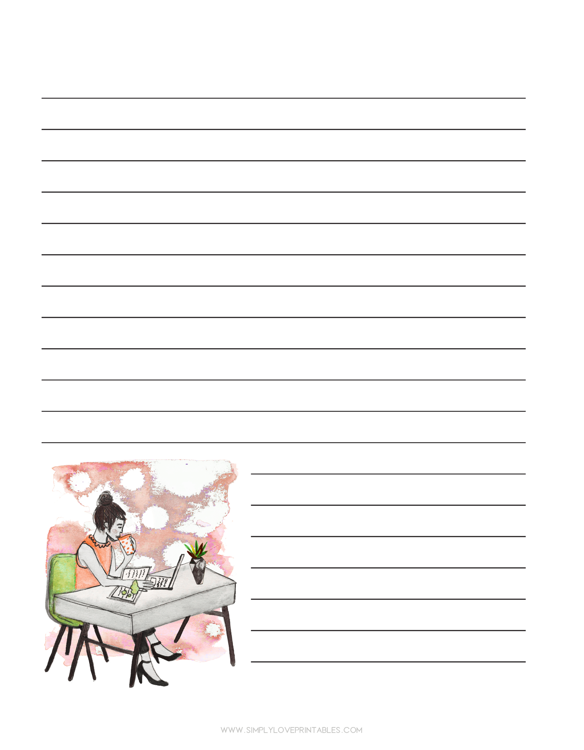 Free Journal Printable Pages - Simply Love Printables inside Free Journaling Pages Printables