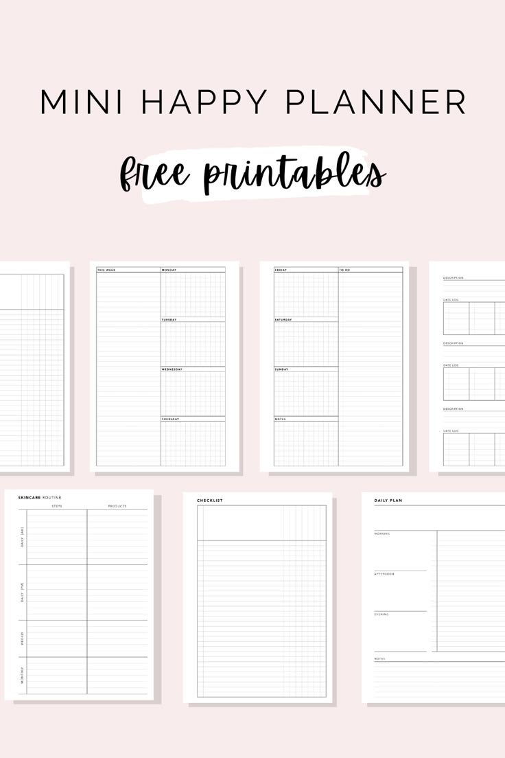 Free Mini Happy Planner Printables 1118 throughout Mini Happy Planner Free Printables
