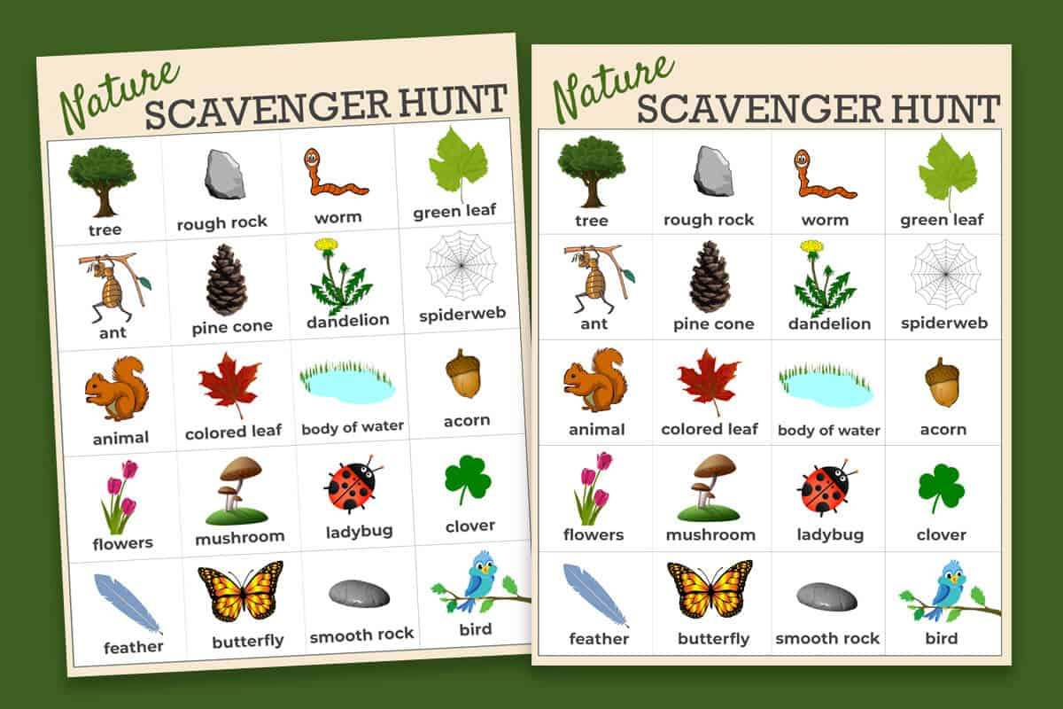 Free Nature Scavenger Hunt Printable | Mrs. Merry pertaining to Nature Scavenger Hunt Free Printable