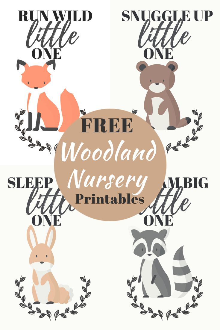 Free Nursery Printables for Free Woodland Nursery Printables