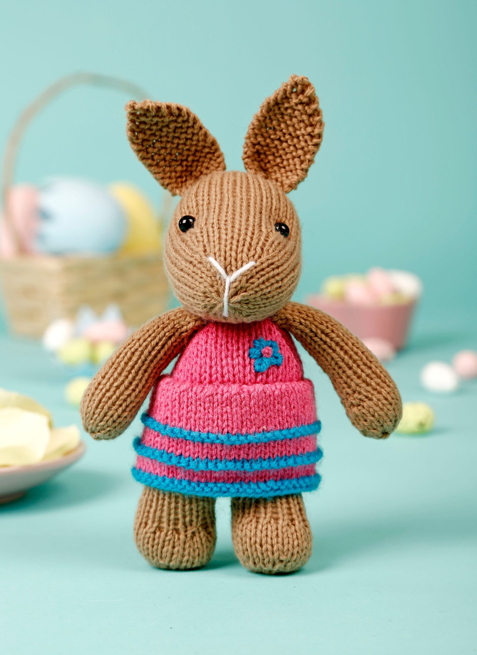 Free Pattern: Knit Flora The Easter Bunny for Easter Bunny Patterns