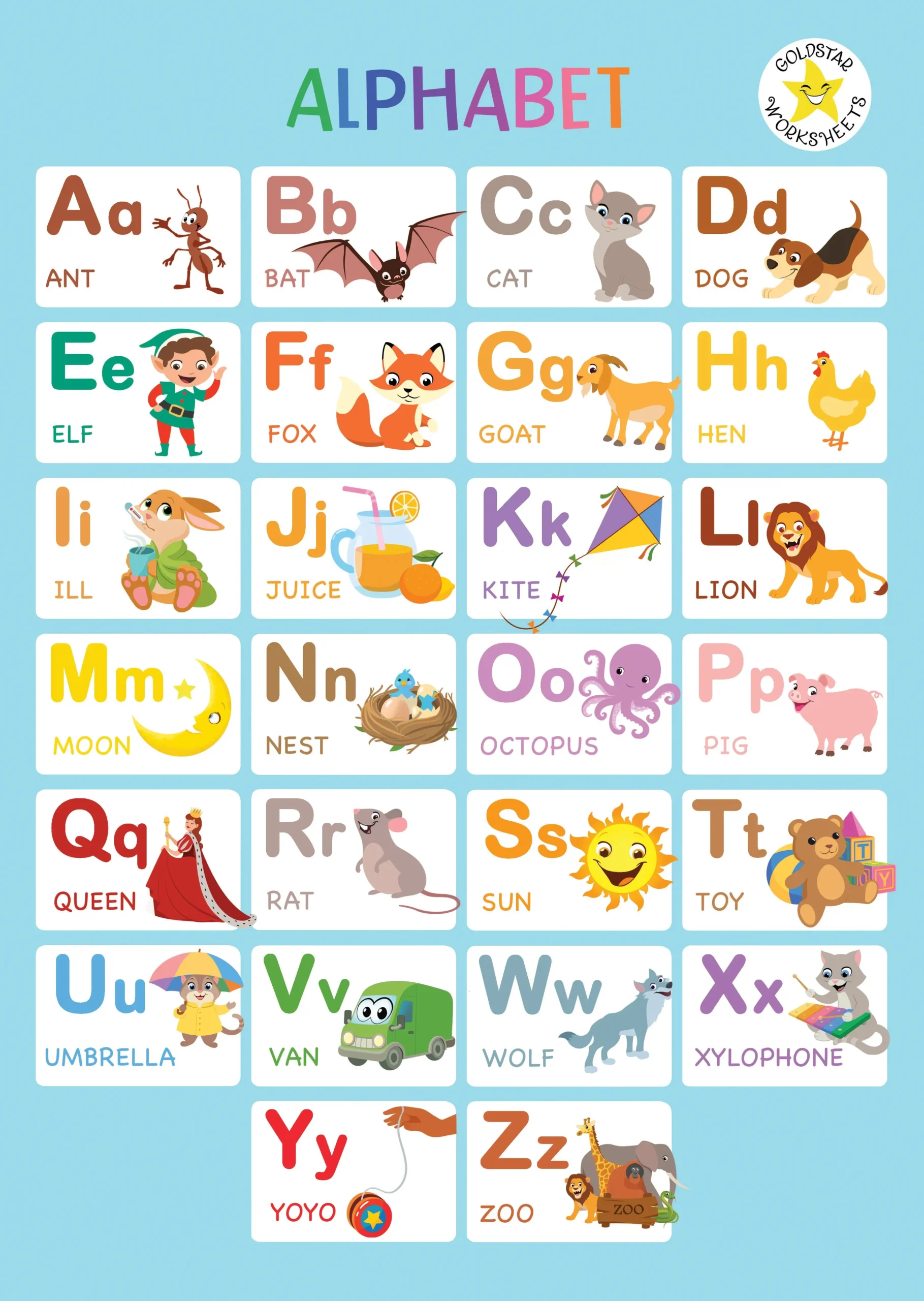 Free Printable Alphabet Posters: Boost Phonics Learning For Preschool! with regard to Alphabet Poster Free Printable