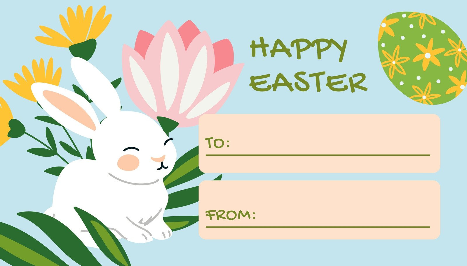 Free Printable And Customizable Easter Tag Templates | Canva within Easter Gift Tag Printable