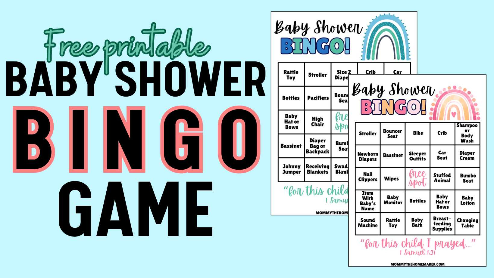 Free Printable Baby Shower Bingo Cards (Boy And Girl) - Mommy The inside Baby Shower Bingo Card