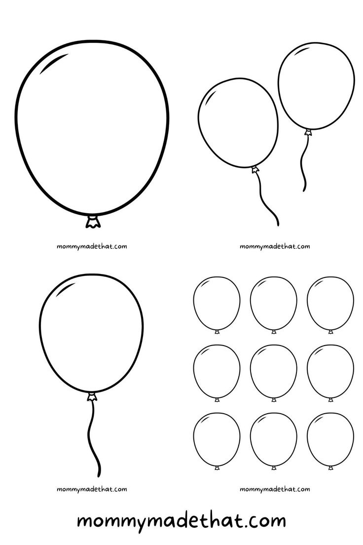 Free Printable Balloon Templates (Different Sizes!!) pertaining to Free Balloon Template Printable