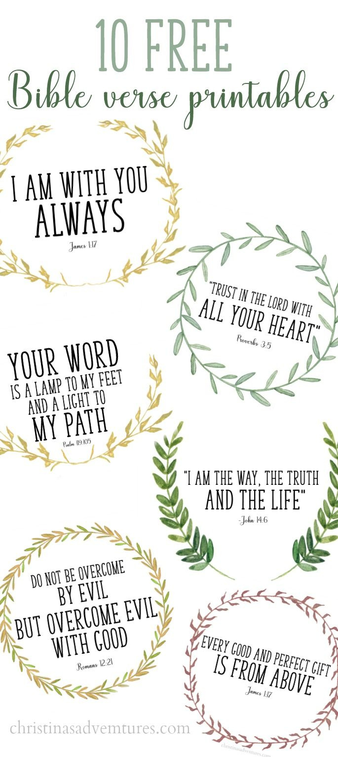 Free Printable Bible Verses intended for Bible Verse Free Printables