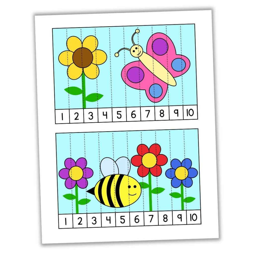 Free Printable Bug Counting Puzzles {1-10 Number Sequence} - The with regard to Printable Number Sequence Puzzle