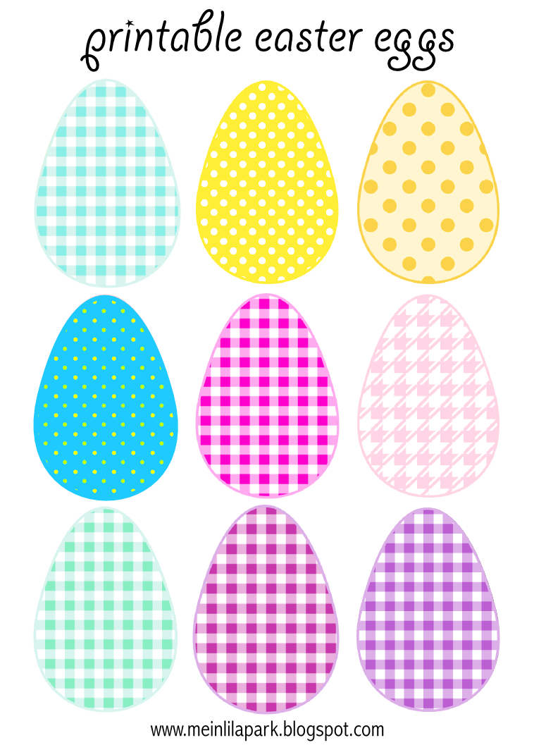 Free Printable Cheerfully Colored Easter Eggs - Ausdruckbare in Easter Eggs Printable Colored