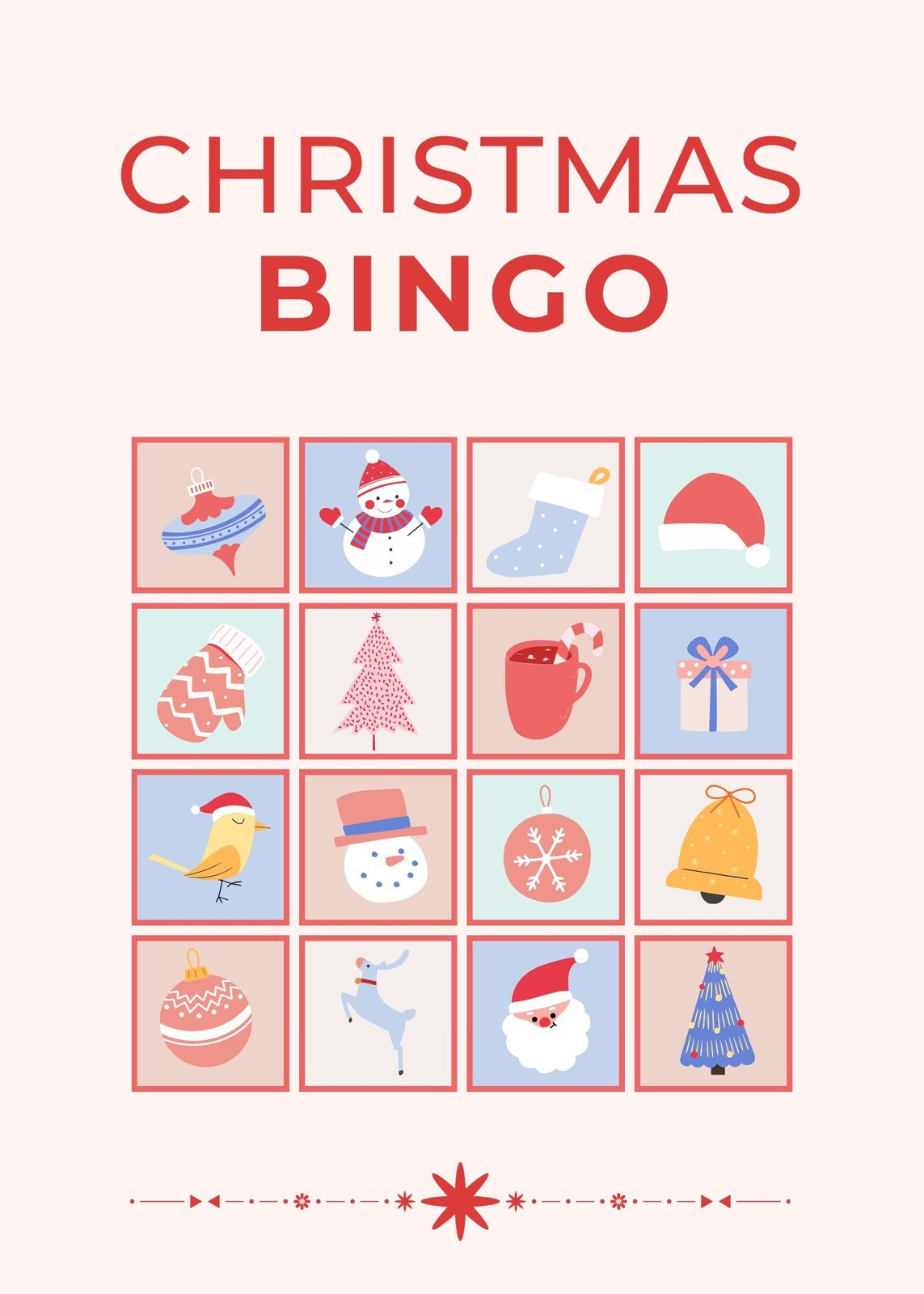 Free Printable Christmas Bingo Card Templates | Canva throughout Holiday Bingo Card Generator