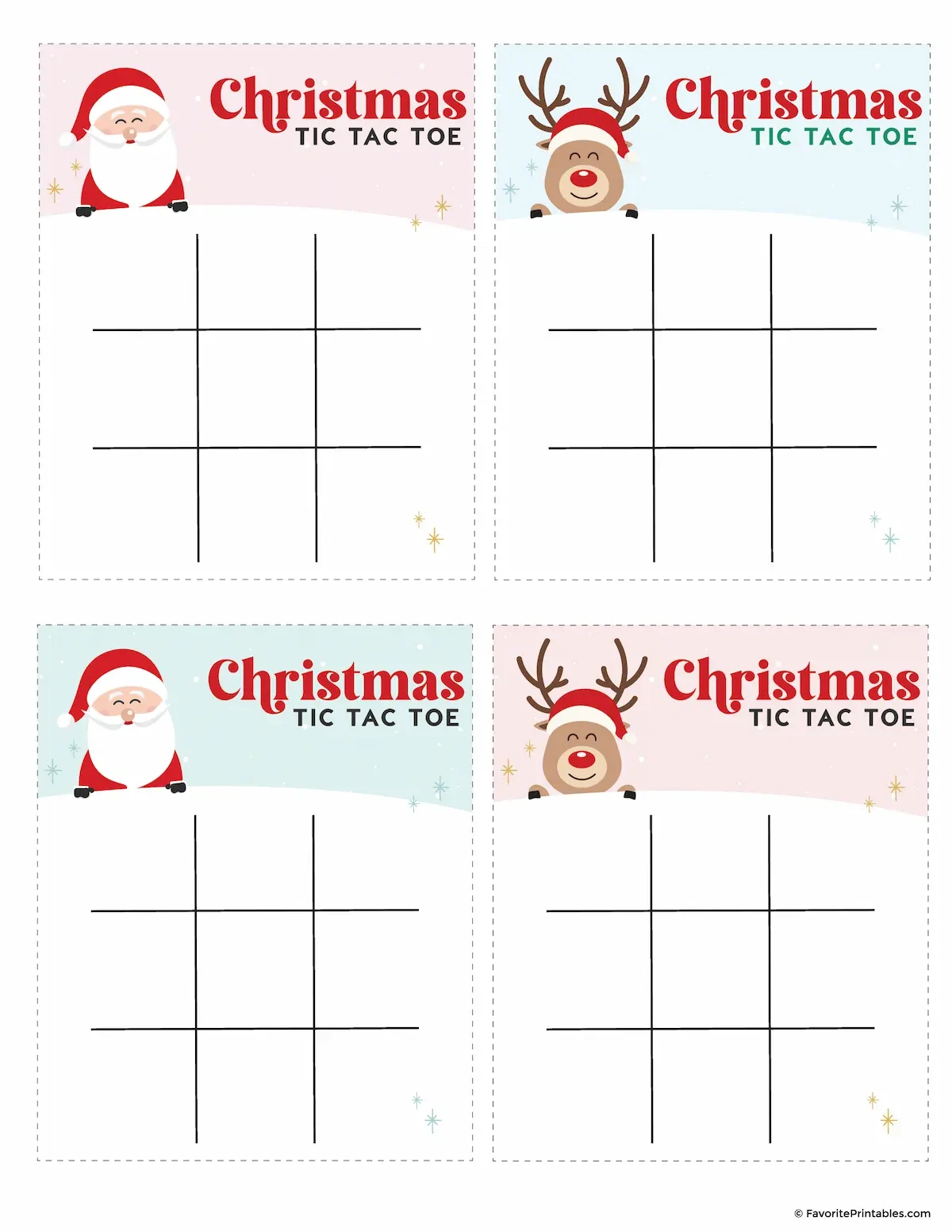 Free Printable Christmas Tic Tac Toe - Favorite Printables intended for Christmas Tic Tac Toe Printable