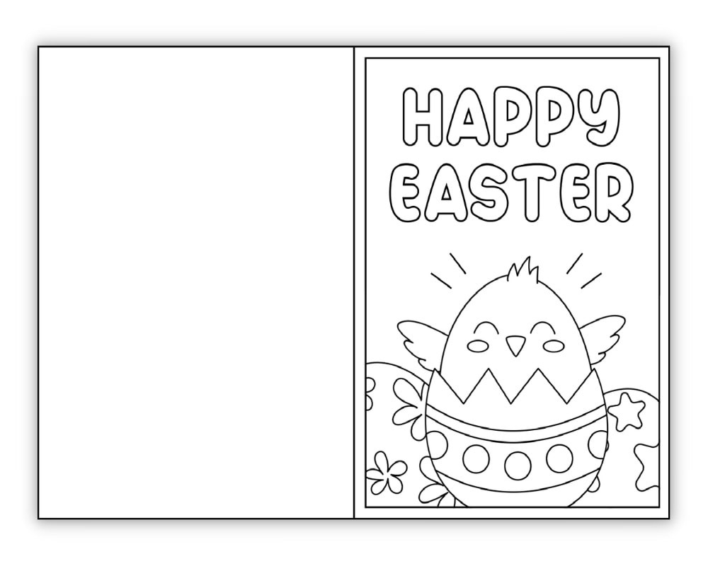 Free Printable Easter Cards To Color (Perfect For Kids!) - The with regard to Easter Card Printable