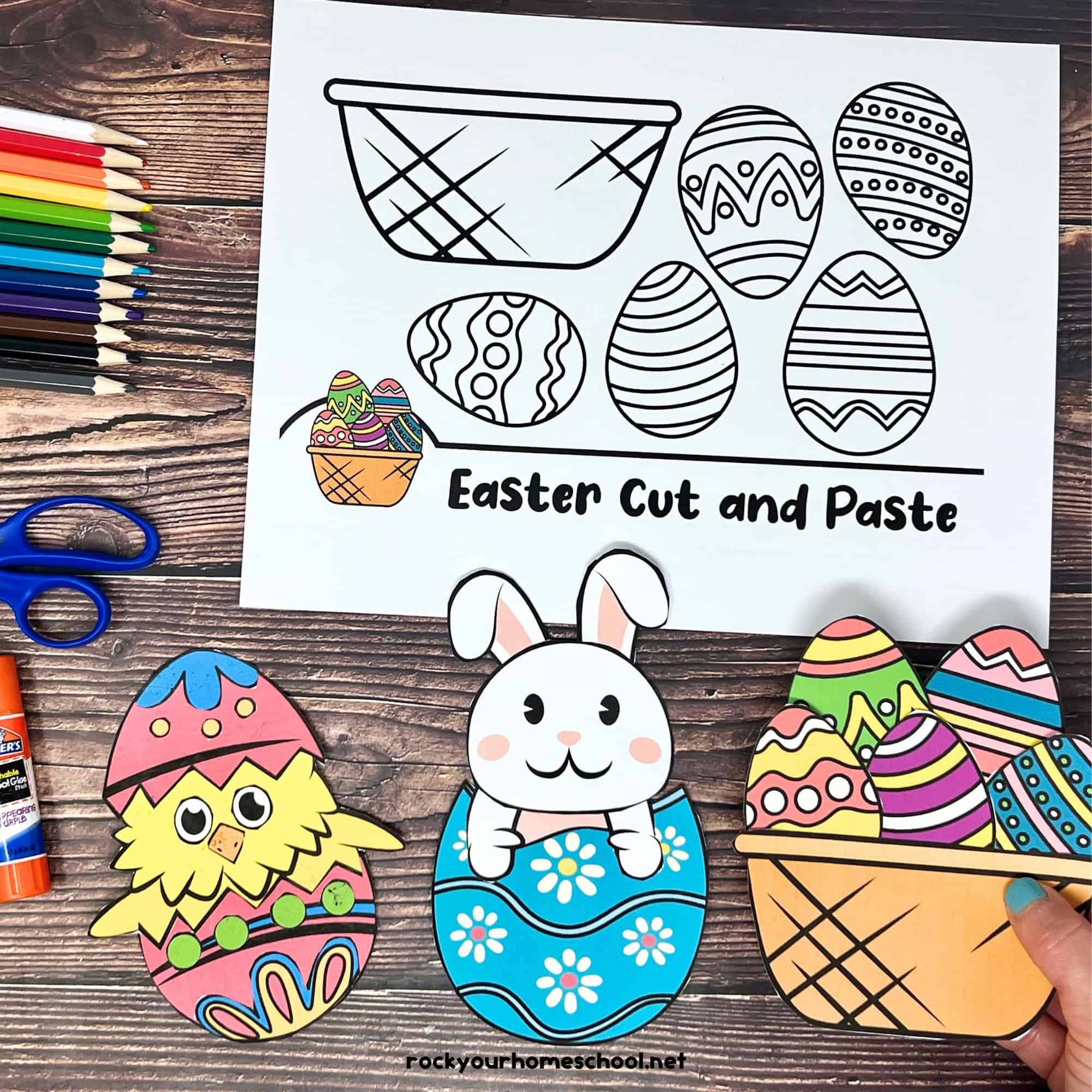 Free Printable Easter Crafts For Kids: Cute Cut And Paste Activities inside Free Printable Easter Crafts