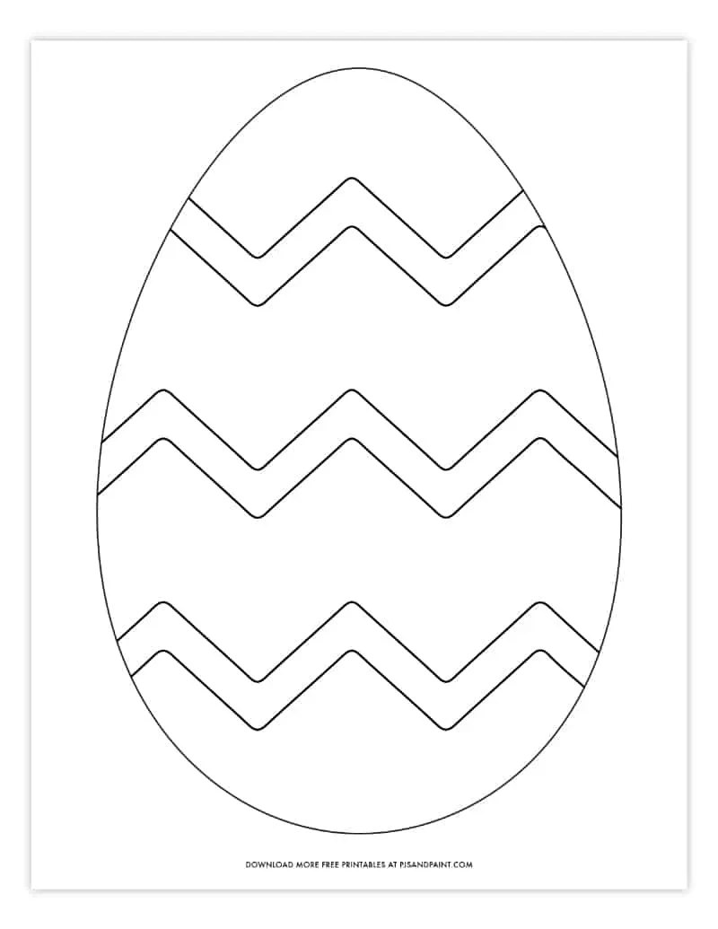 Free Printable Easter Egg Coloring Pages - Easter Egg Template for Easter Eggs Coloring Page Printable