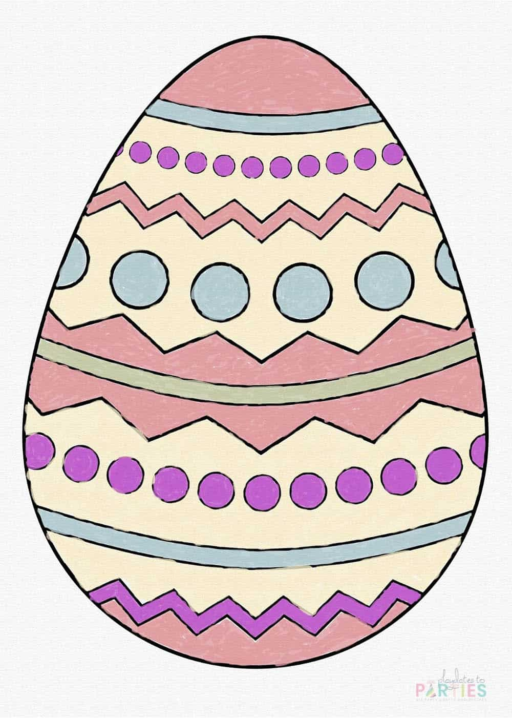 Free Printable Easter Egg Coloring Pages inside Easter Eggs Printable Colored