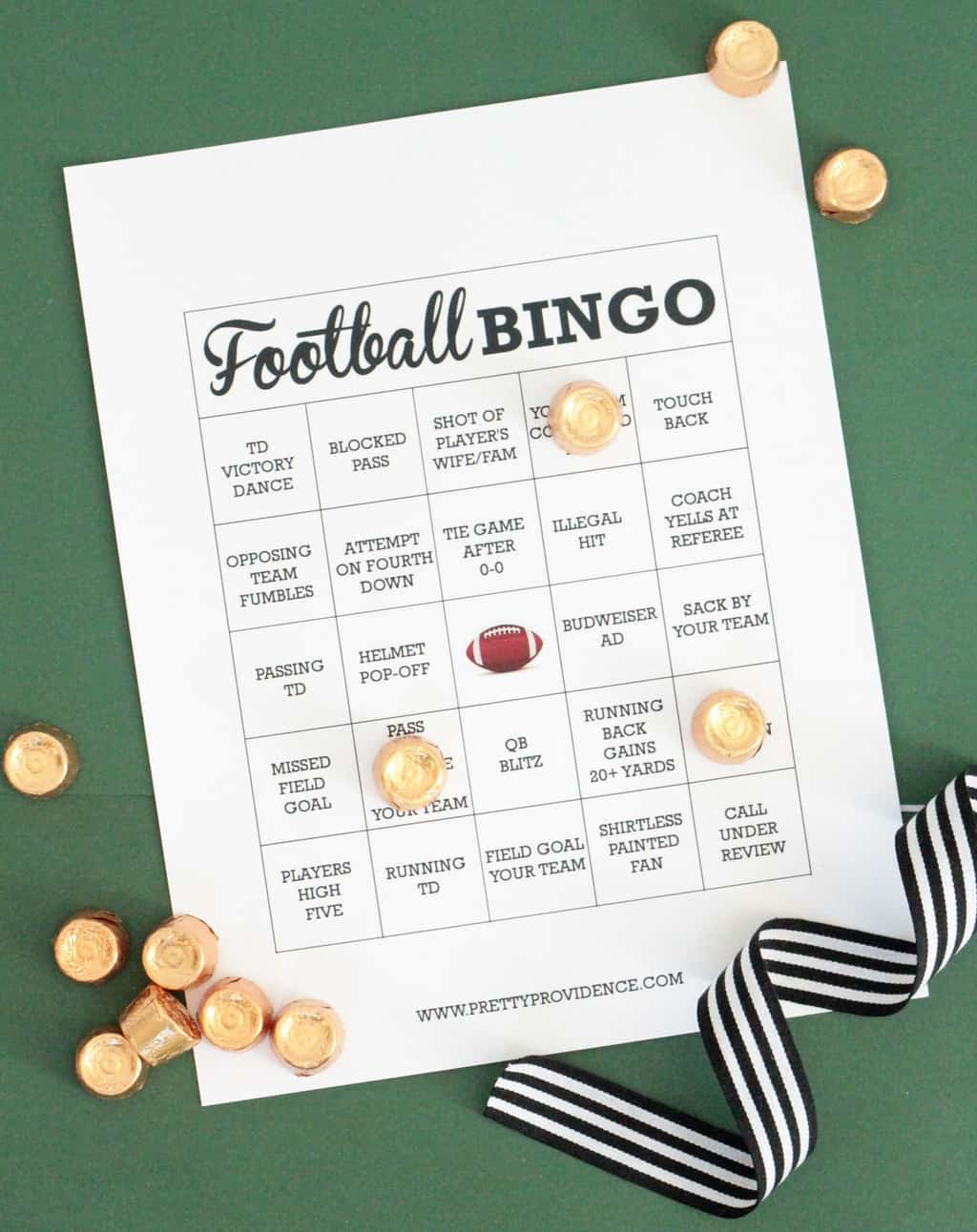 Free Printable Football Bingo Cards - Pretty Providence regarding Free Football Bingo Cards
