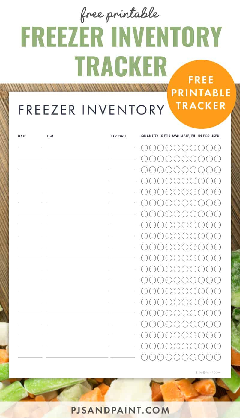 Free Printable Freezer Inventory Tracker - Pjs And Paint for Free Printable Freezer Inventory Sheet