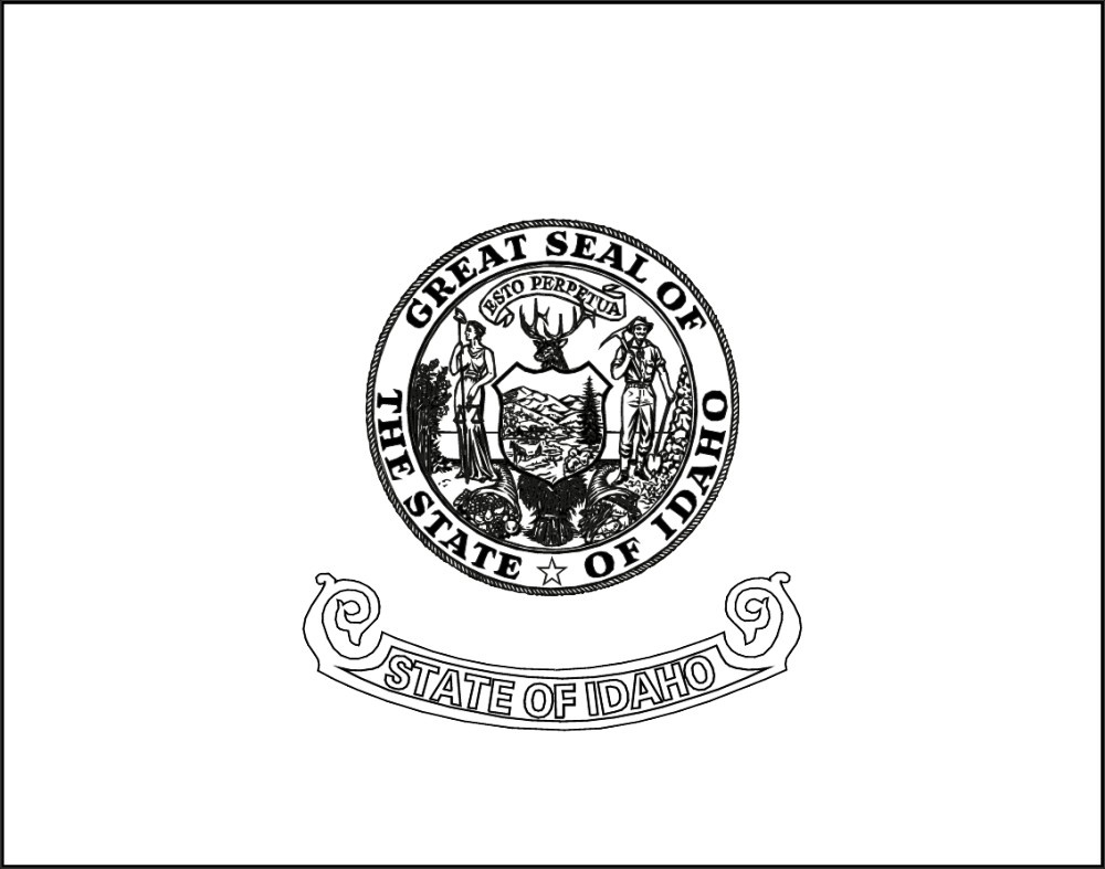 Free Printable Idaho State Flag &amp;amp; Color Book Pages | 8½ X 11 inside Idaho State Flag Printable