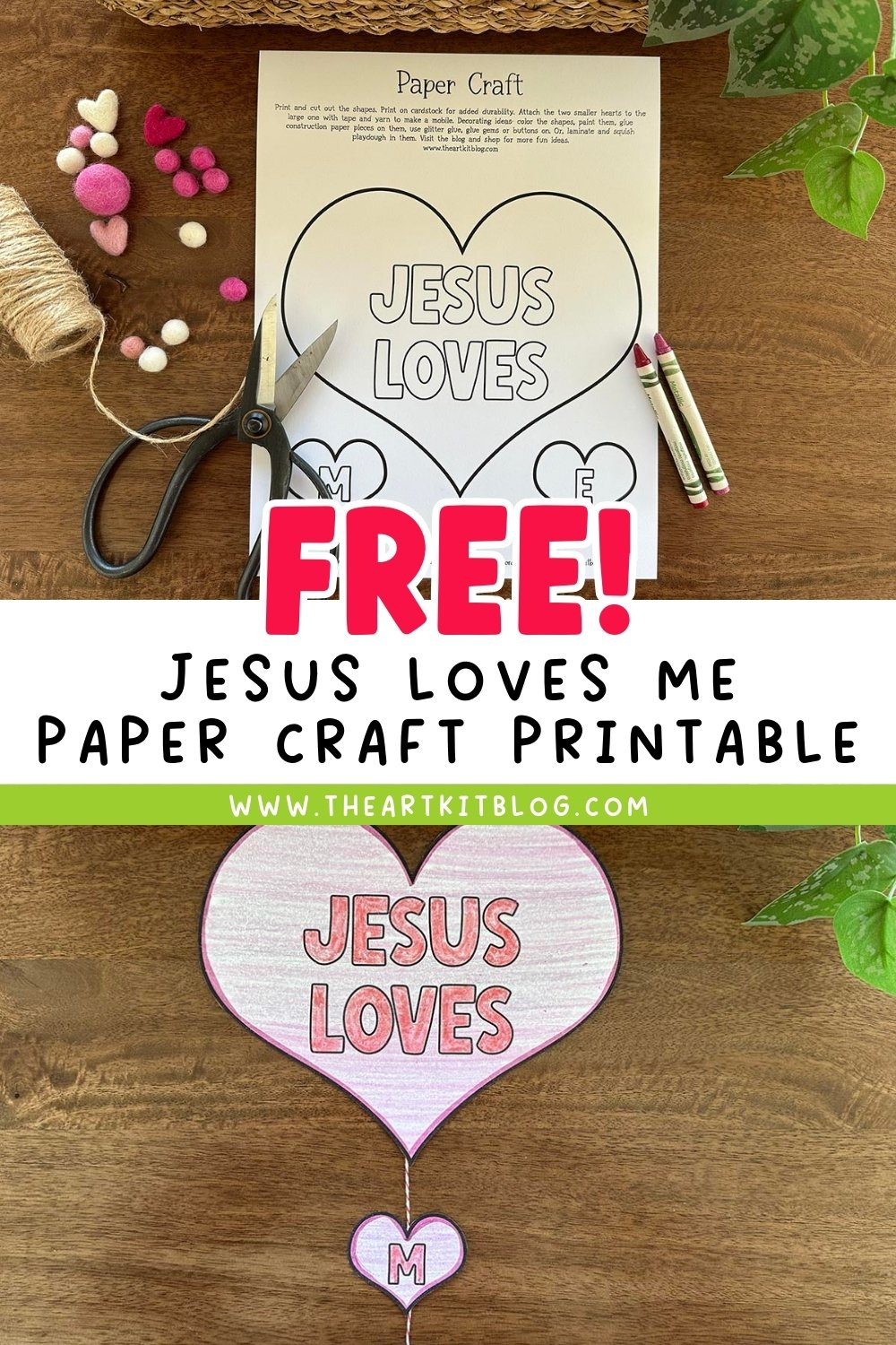 Free Printable Jesus Loves Me Paper Craft For Kids - The Art Kit within Printable Jesus Loves Me