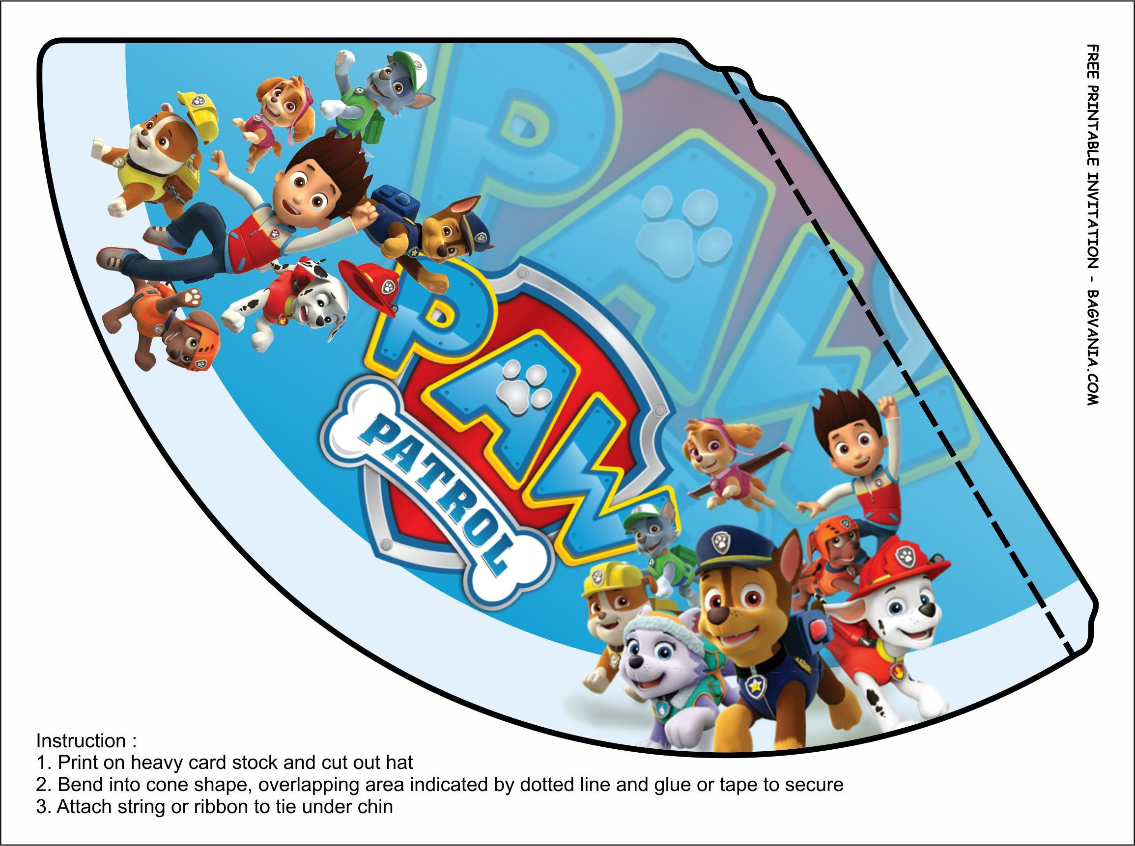 Free Printable Paw Patrol Birthday Party Kits Templates for Paw Patrol Free Printables Birthday