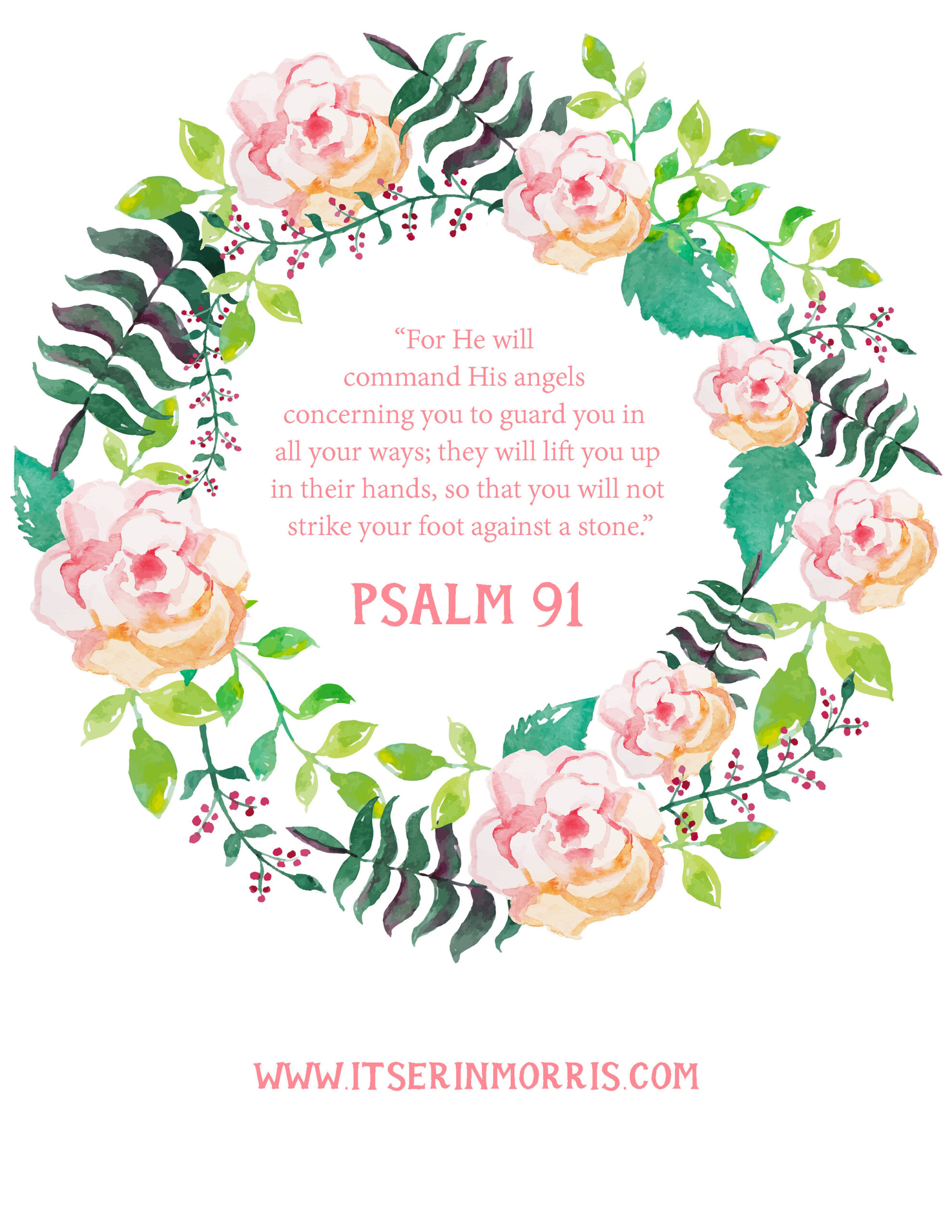 Free Printable | Psalm 91 — Erin Morris with Psalm 91 Free Printable