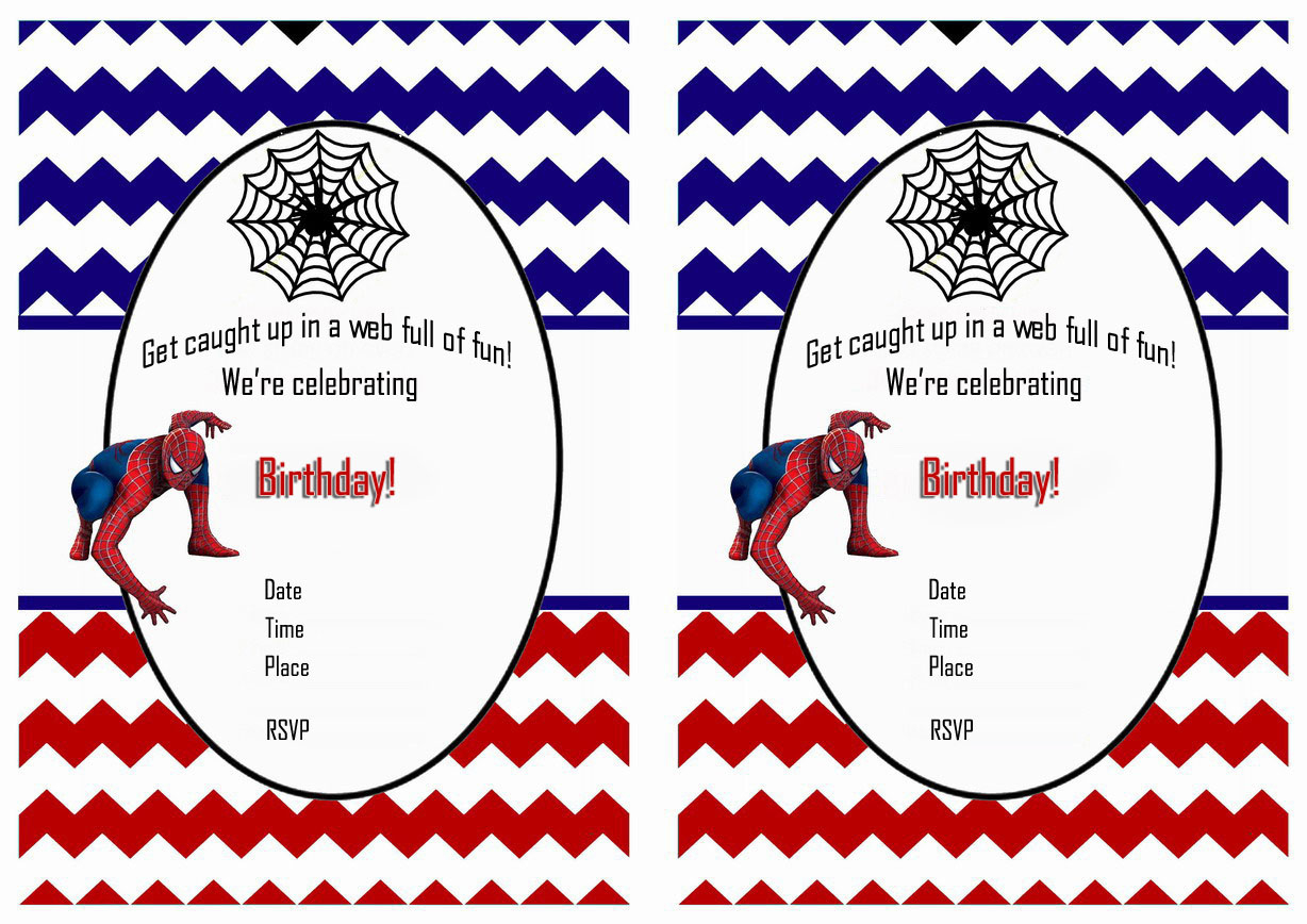 Free Printable Spiderman Birthday Invitations • Free-Printables for Spiderman Printable Invitations Free
