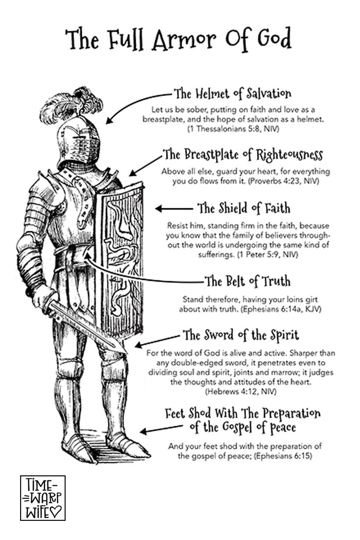 Free Printable - The Full Armor Of God pertaining to Armor of God Printables Free