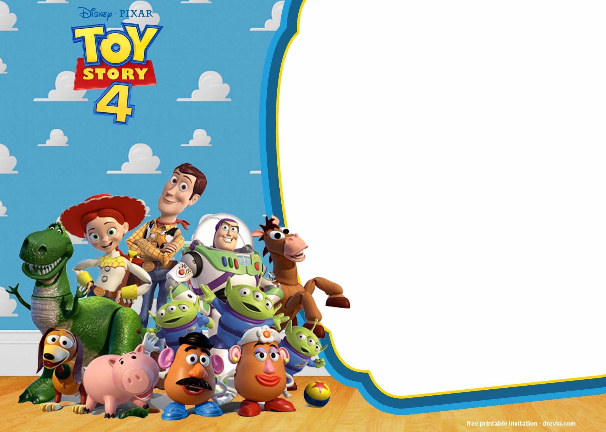 Free Printable Toy Story 4 Invitation Templates throughout Toy Story Invitations Free Printable