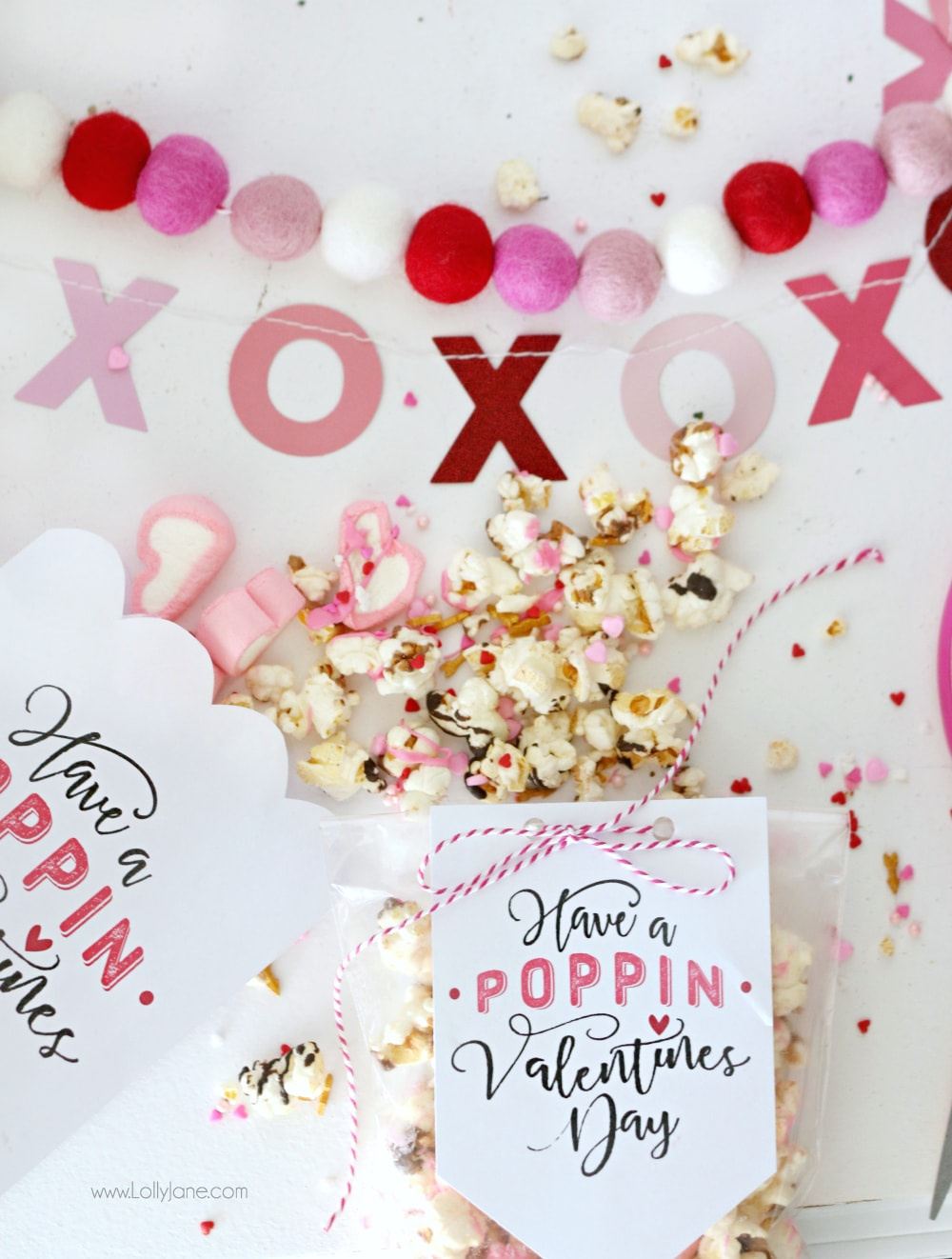 Free Printable Valentines Popcorn Tag inside Popcorn Valentine Printable Free