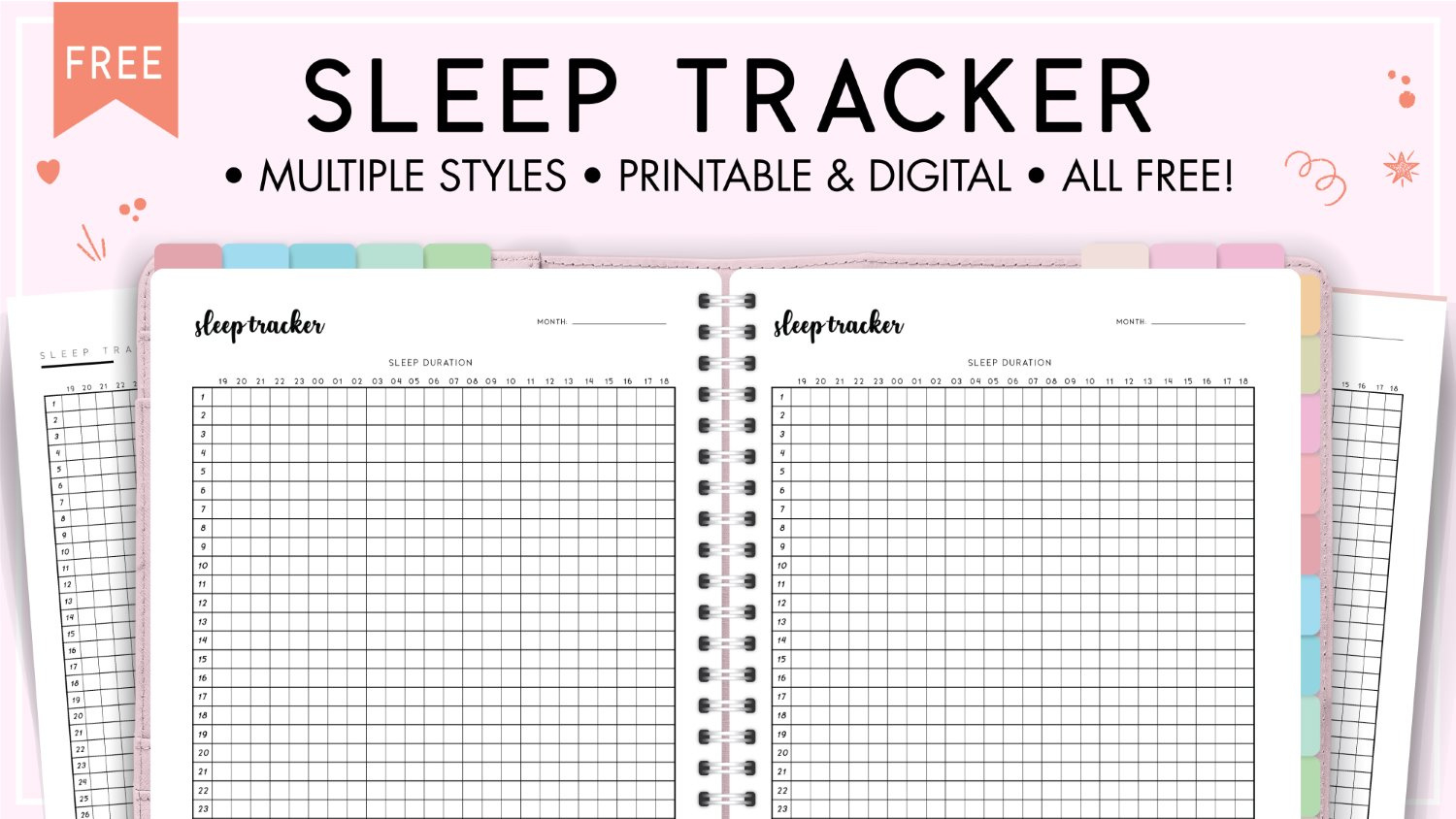 Free Sleep Log Printable Template - World Of Printables with regard to Free Printable Sleep Tracker