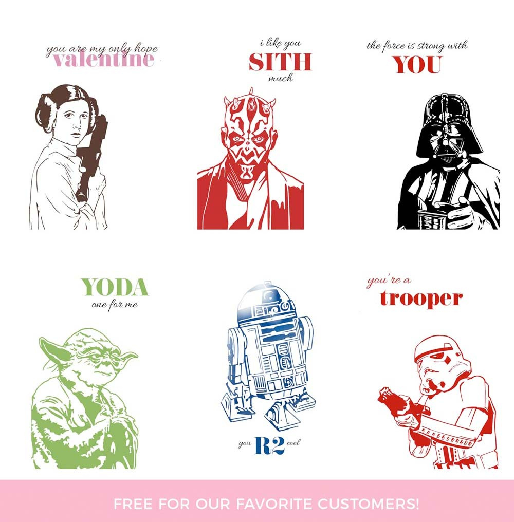 Free Star Wars Valentines • Persnickety Prints inside Free Star Wars Printable Valentines