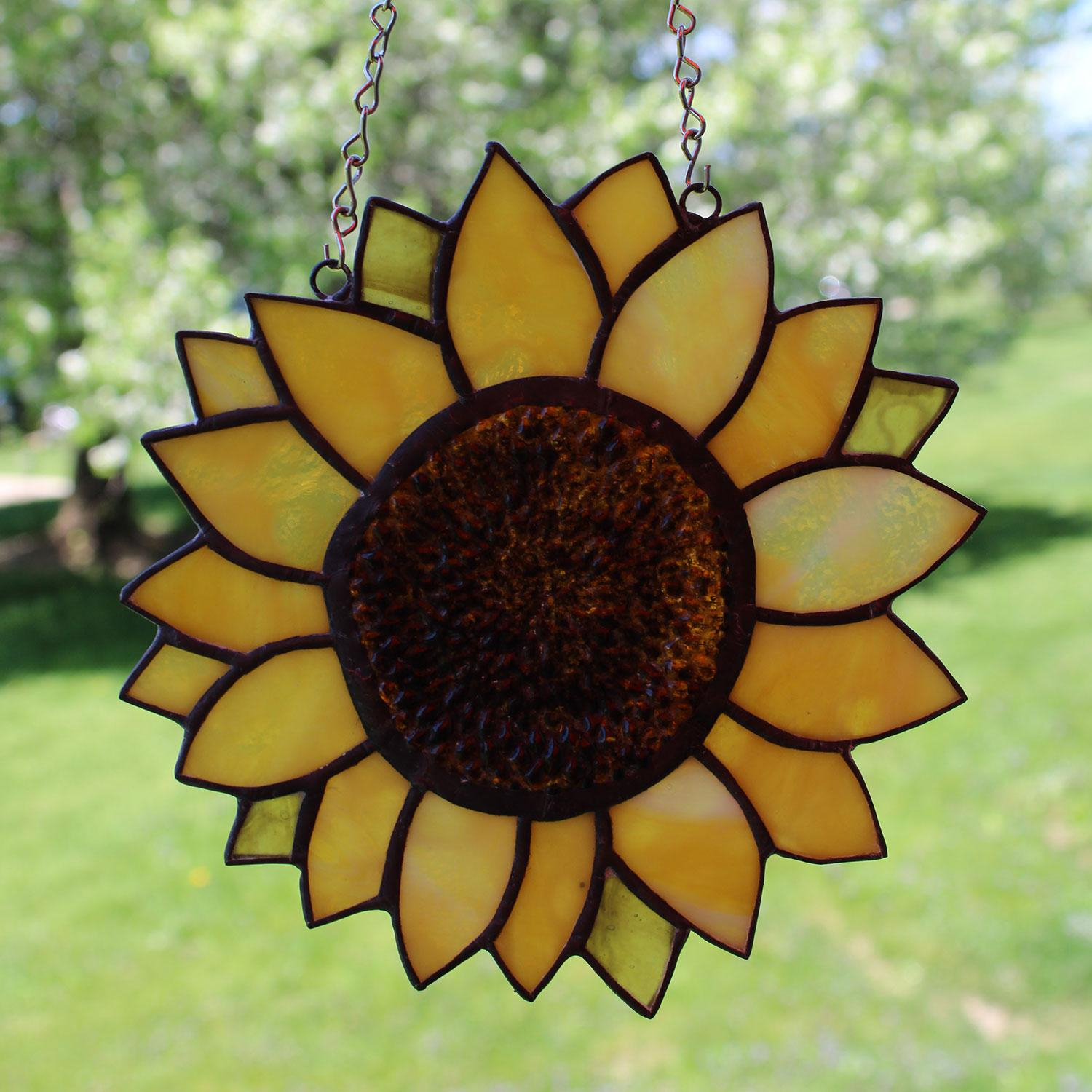 Free Sunflower Pattern | More Delphi Glass in Free Printable Stained Glass Patterns Sunflower