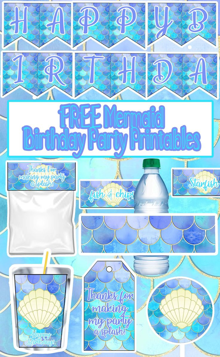 Free Under The Sea Mermaid Party Printables regarding Mermaid Party Printables Free