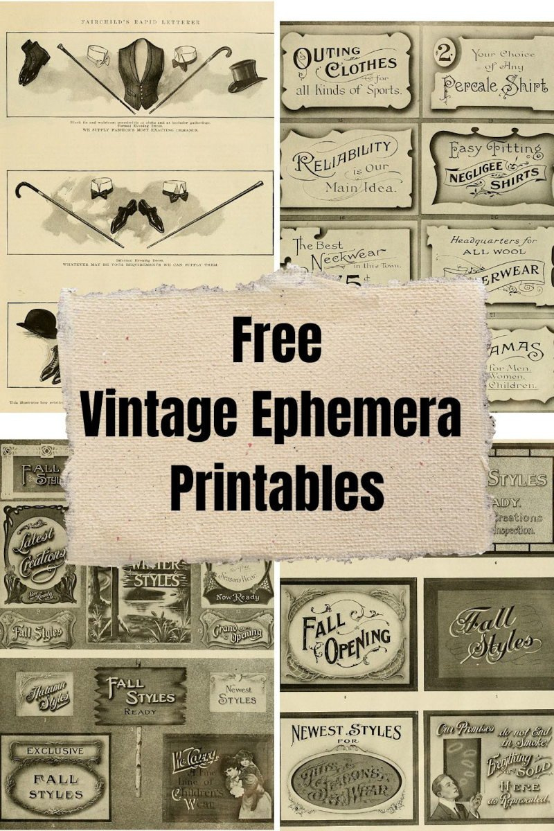 Free Vintage Store Advertising Ephemera — The Art Scavenger with regard to Public Domain Free Printable Vintage Ephemera