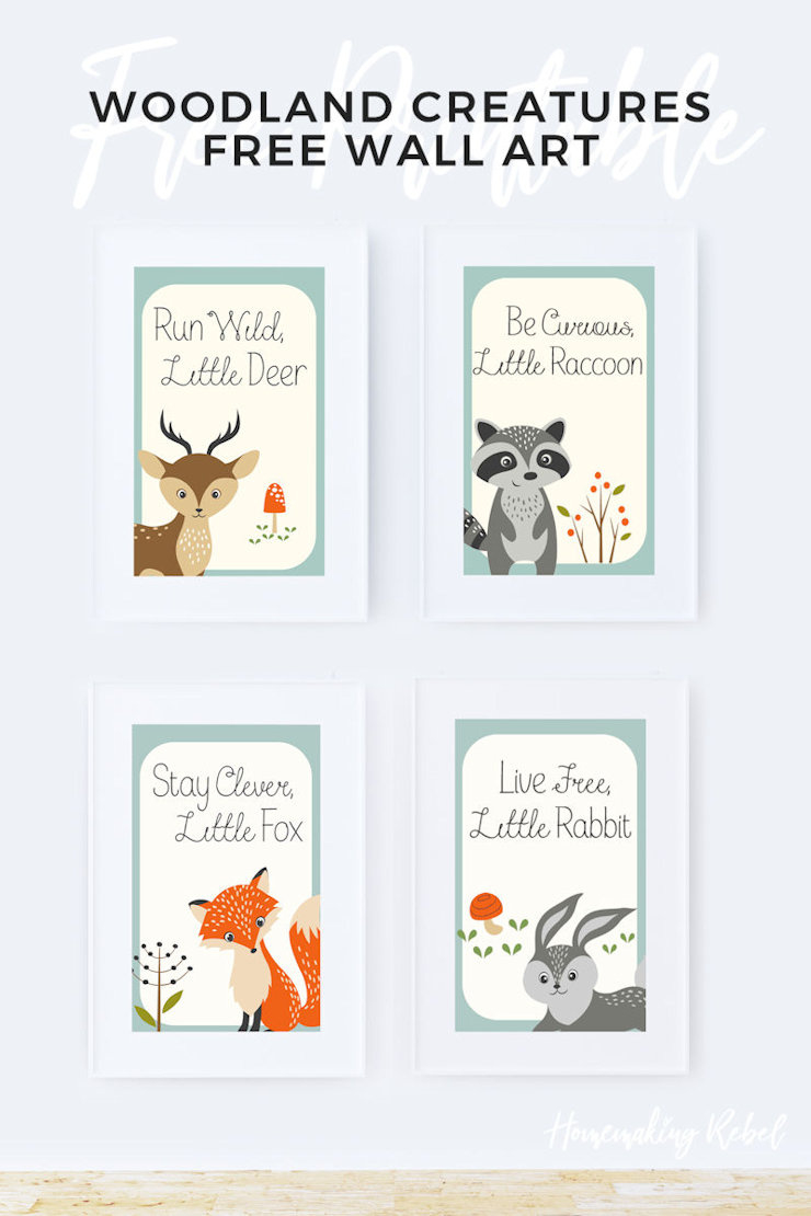 Free Woodland Creatures Printables - Homemaking Rebel throughout Free Woodland Nursery Printables