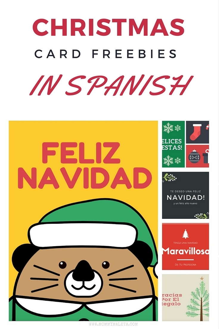 Freebie Christmas Card Printables In Spanish - Mommymaleta with Spanish Christmas Cards Printable Free