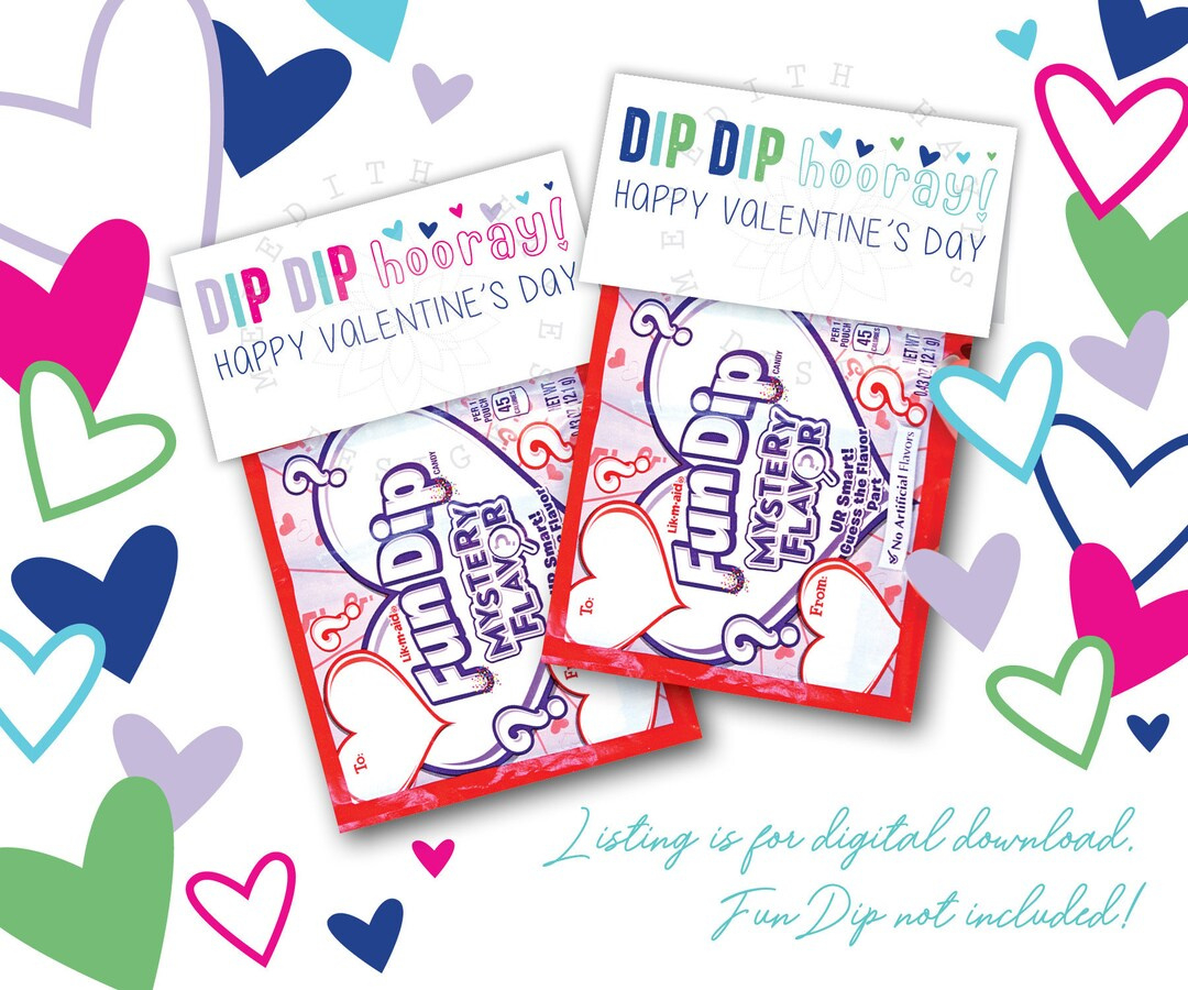Fun Dip Valentine Printable FREE Printable HQ