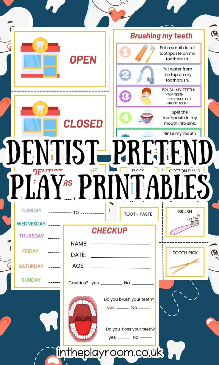Fun Free Dentist Pretend Play Printables throughout Dentist Dramatic Play Free Printables
