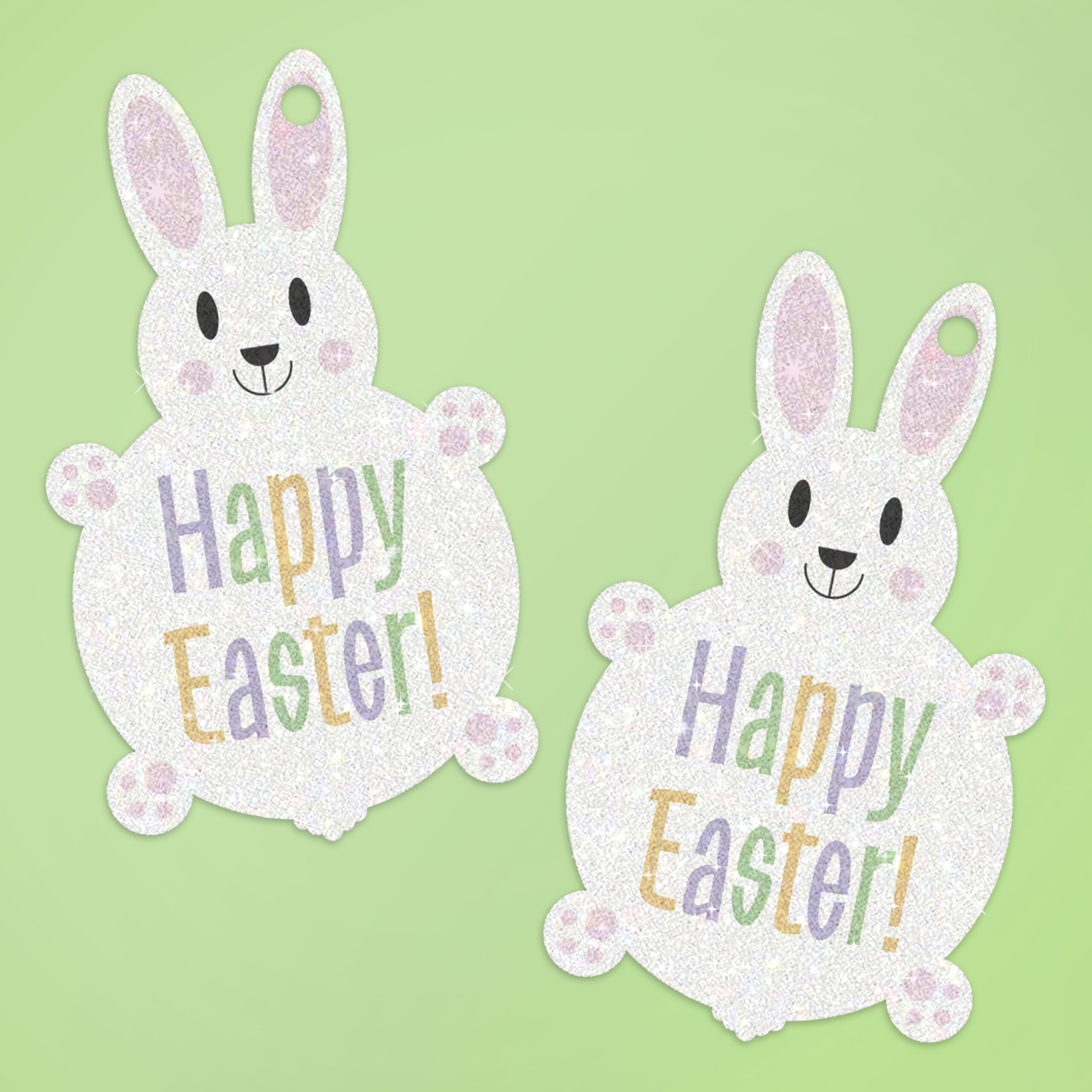 Glitter Easter Bunny Tag – Free Printable Download throughout Easter Printable Images