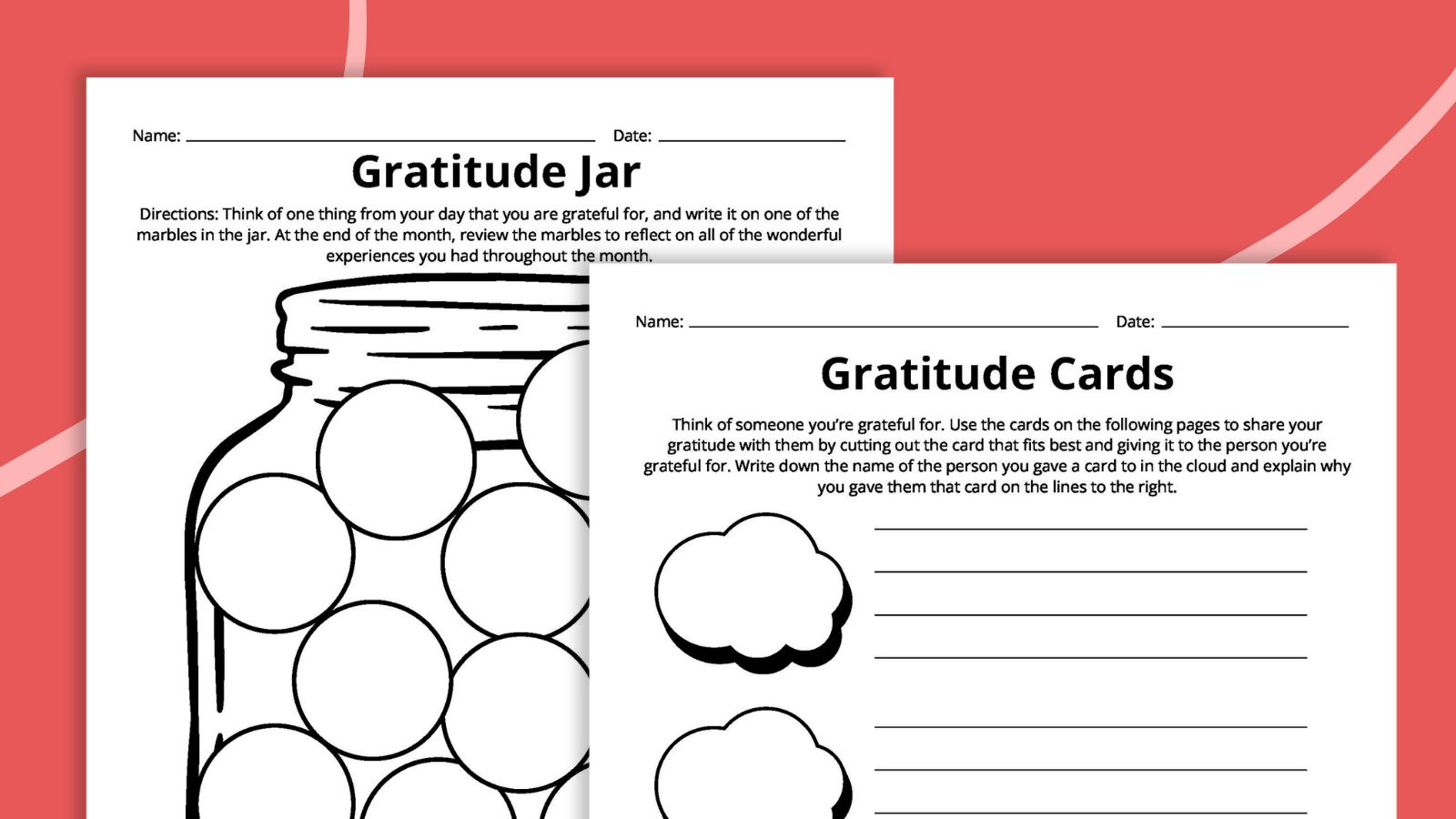 Gratitude Worksheets (Free Printables) with Free Printable Gratitude Worksheets