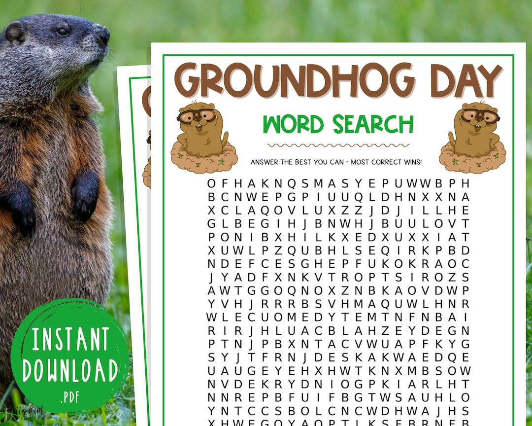 Groundhog Day Word Search Game | Punxsutawney Phil Printable regarding Groundhog Day Word Search Printable