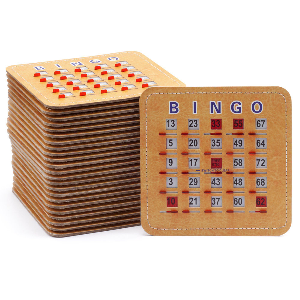 Gse Games &amp;amp; Sports Expert 5-Ply Stitched Shutter Bingo Cards with Foldable Bingo Card Mat