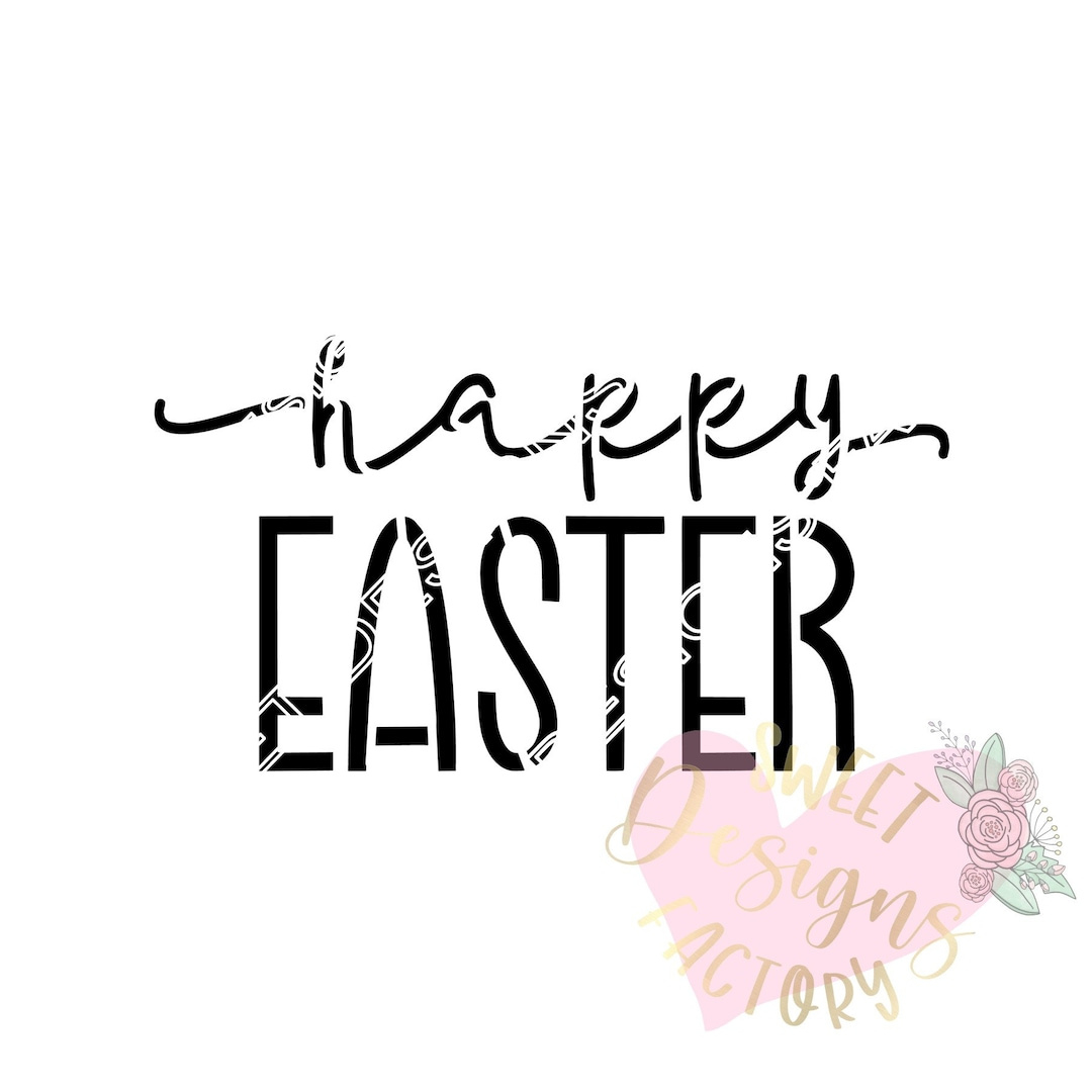 Happy Easter Cookie Stencil Pq93 - Etsy intended for Happy Easter Cookie Stencil