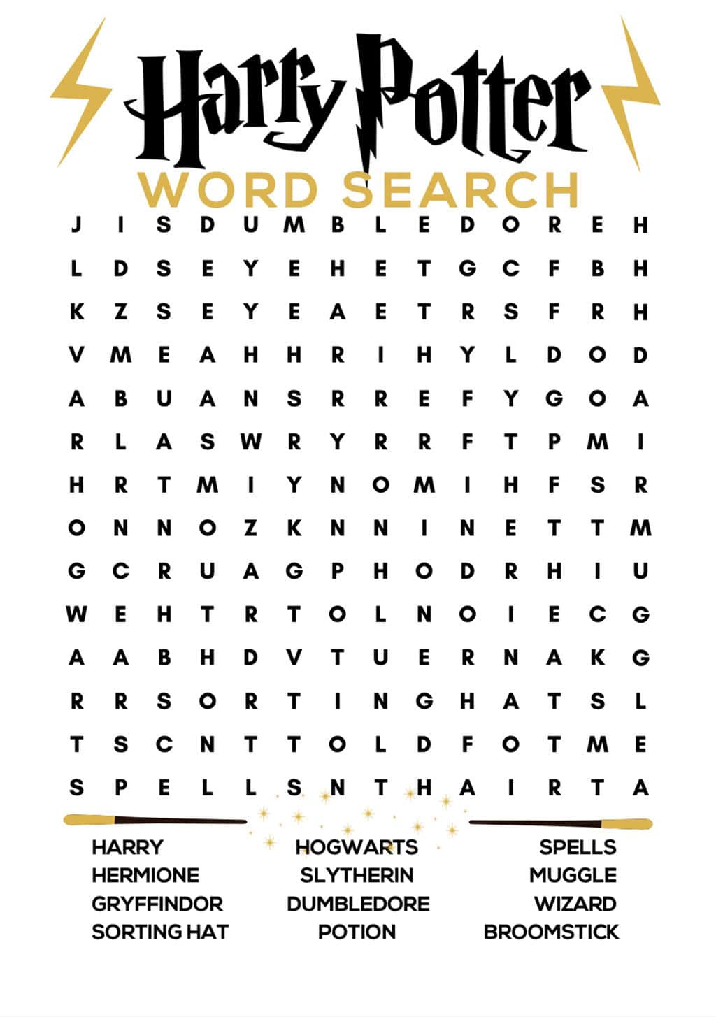 Harry Potter Word Search - Pretty Providence for Free Printable Harry Potter Word Search
