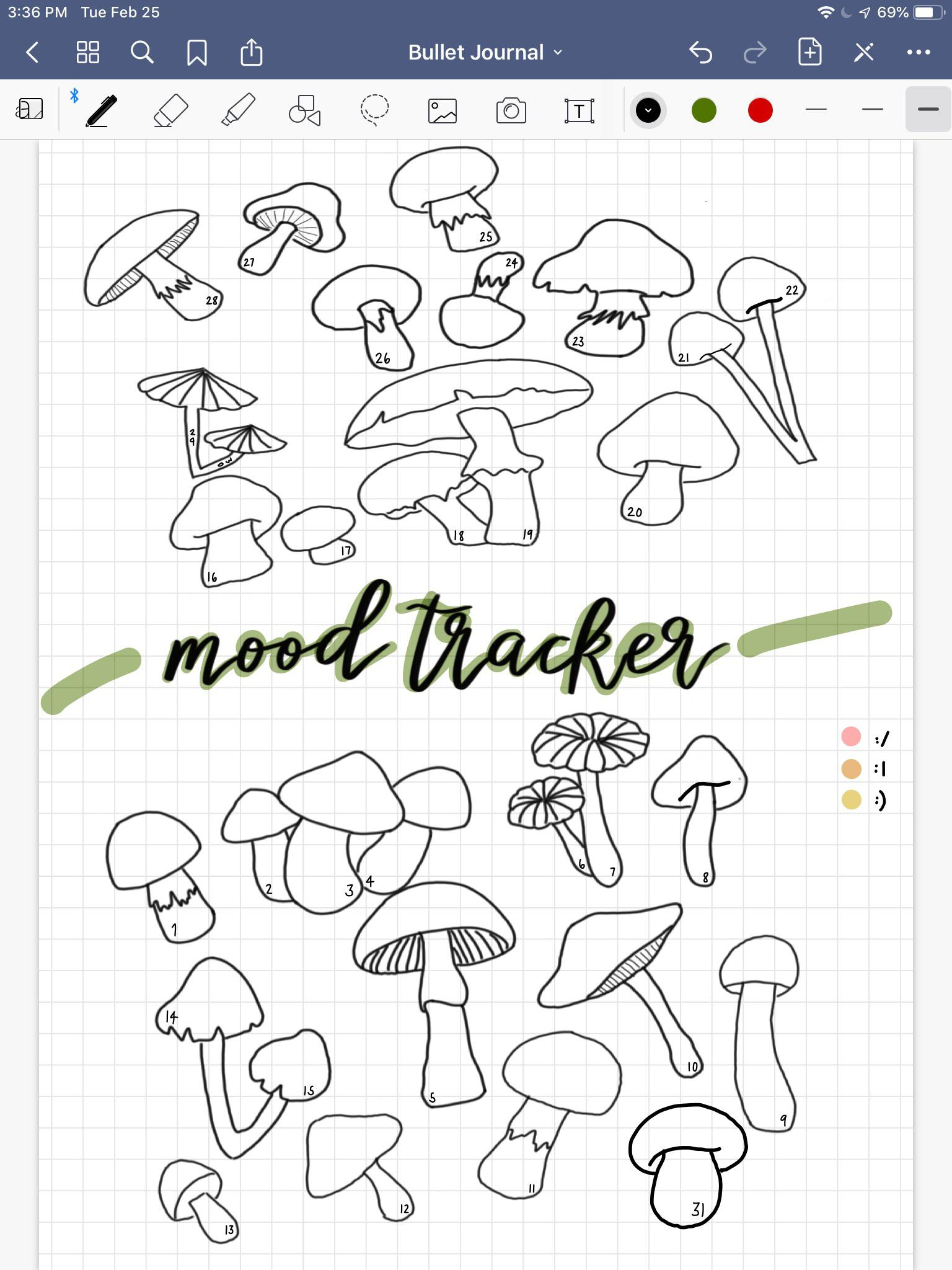 Here&amp;#039;S My March Mushroom-Y Mood Tracker!🍄☺️🍁 : R/Bulletjournal regarding March Mood Tracker Printable