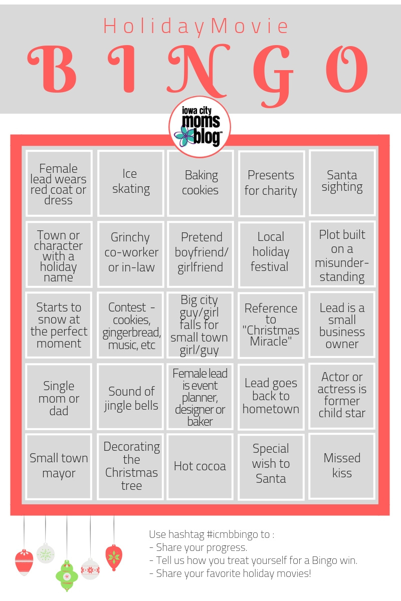 Holiday Movie Bingo (+ Free Hallmark/Christmas Movie Bingo Card!) within Holiday Movie Bingo Card