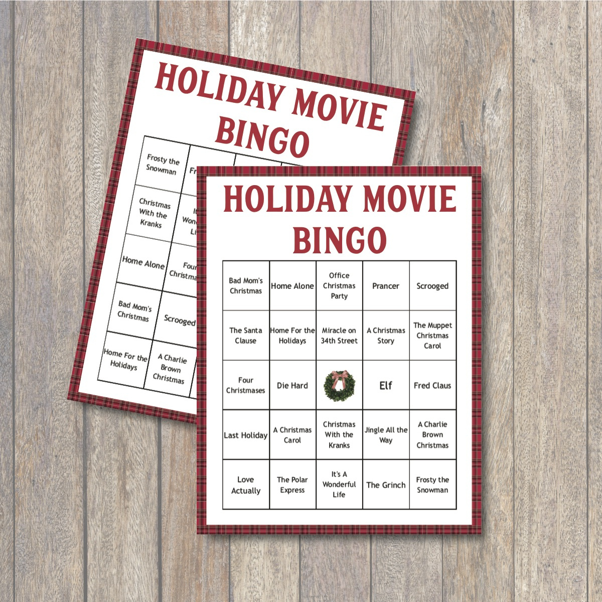 Holiday Movie Bingo Printable Package - Everyday Party Magazine with Holiday Movie Bingo Card