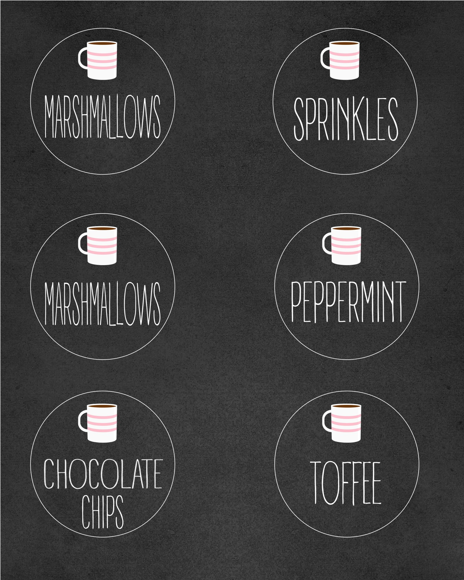 Hot Chocolate Bar With Instant Download Printables - Crisp Collective intended for Free Hot Chocolate Printable